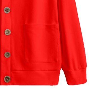 Theta Fraternity/Sorority Collegiate Style Winter <b>Red</b> <b>Cardigan</b> Thin Embroidered Wool/Acrylic Jacket OutWear - Product Image 5