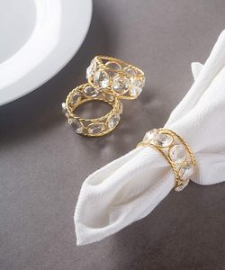 Rond de serviette en métal super luxe forme vintage unique décor de table de fête de mariage rond de serviette exclusif - Product Image 2