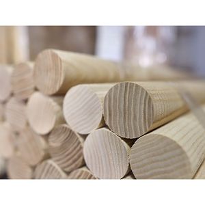 Tiges en bois de bouleau faites à la main, écologiques, finition naturelle, lisses et rondes, pour la réparation de meubles, l'artisanat et les projets de décoration intérieure - Product Image 3