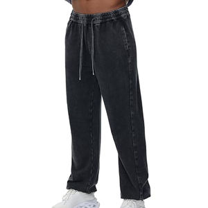 Pantalon de survêtement pour hommes, délavé à l'acide, vêtements de sport, tissu en coton, collection hiver, pantalon de survêtement décontracté et confortable pour hommes - Product Image 5