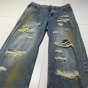 Custom <b>Jeans</b> Denim Flare Baggy <b>Jeans</b> Streetwear Denim Non-wash <b>Jeans</b> Y2k Digital Printing <b>Wide</b> <b>Leg</b> Designer <b>Men</b> Pants 2025 - Product Image 3
