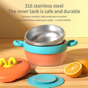 BPA Free Silicone <b>Snack</b> Suction Bowl Non-Slip Portable Kids Feeding <b>Container</b> Durable Safe Tableware for Toddlers Wholesale USA - Product Image 4