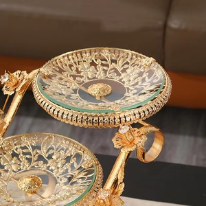 Luxury Eco-Friendly Handmade Crystal Glass 3-<b>Tier</b> Serving Tray for Home Hotel Use Decorative <b>Cake</b> <b>Stand</b> & Fruit Plate - Product Image 4