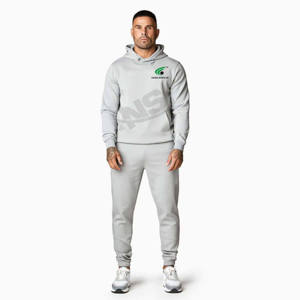 Top qualité hommes survêtements Gym Sportswear formation Jogging costume à capuche et Joggers deux pièces tenue décontracté Slim Fit en gros - Product Image 1