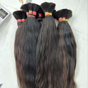 100% Extensiones de cabello indio sin procesar del templo del sur de la India Paquetes de cabello humano Remy virgen Cutícula alineada Suministro al por mayor - Product Image 3