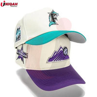 Topi bisbol buatan kustom kualitas tinggi, topi bisbol multiwarna bahan katun nyaman dapat disesuaikan