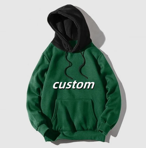 Sweat à capuche unisexe surdimensionné et épais, logo personnalisé, polaire épais, pull pour homme, streetwear, 100% coton, hiver, impression numérique unie - Product Image 4