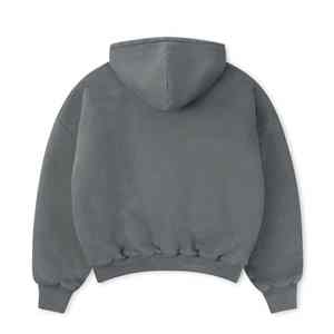 Sweat à capuche surdimensionné lourd imprimé de logo personnalisé pour hommes 400-600 sweat à capuche à épaules tombantes en tissu éponge Gsm - Product Image 5