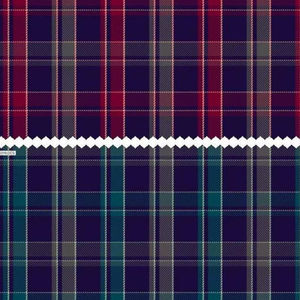 Tela de Camisería de Algodón Puro de Primera Calidad, Diseño a Cuadros Índigo, Teñida con Hilo, Material Tejido para Prendas y Vestidos de Niños y Niñas - Product Image 1