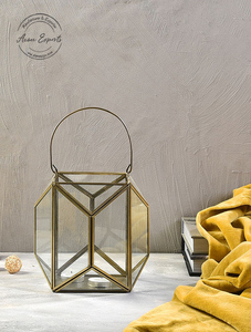 Linterna de Metal Geo india, venta al por mayor, con acabado de bronce antiguo usado para decoración de Navidad y relámpago - Product Image 5