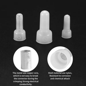 Connecteurs à sertir fermés en cuivre 22-16/16-14/12-10 Jauge Kit de capuchons à sertir nickelés pour utilisation automobile et industrielle - Product Image 3