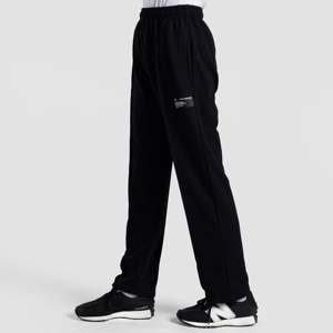 Women's Comfortable Breathable Casual Pants High-Waisted Mid-<b>Waist</b> <b>Elastic</b> <b>Waist</b> Black Terry Blend <b>Trousers</b> Plain Dyed Wrinkled - Product Image 2