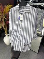 Camisas de Vestir para Hombre, Cuello en V, de Satén de Poliéster/Algodón, Casuales, Manga Larga, con Botones, para Primavera, Verano, Playa, Ligeras y Transpirables