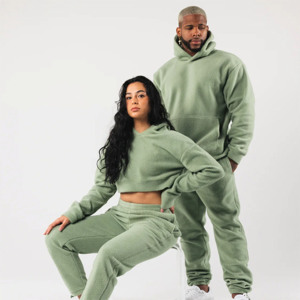 โลโก้ที่กําหนดเองStreetwearเสื้อHoodiesชุดSweatsuit SherpaขนแกะJoggers SweatpantsและHoodiesชุด - Product Image 1