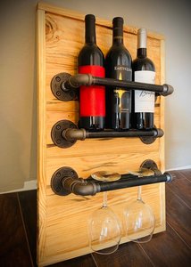 Casier à vin en bois élégant de haute qualité personnalisable Ouvre-bouteille mural Home Hotel Bars Porte-bouteille élégant - Product Image 2