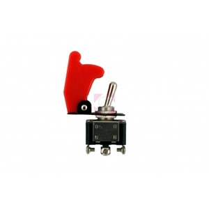 Interruttore a levetta rosso secondo le norme aeronautiche - Product Image 1