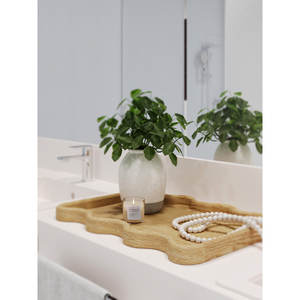 Bandeja de servicio de madera ecológica con revestimiento natural para aperitivos y bebidas de hogar y restaurante en la India, novedad - Product Image 2