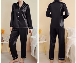 Conjunto de pijama para mujer causal logotipo personalizado Venta caliente Fabricante ropa de dormir transpirable de alta calidad moda elegante ropa de dormir para mujer - Product Image 1