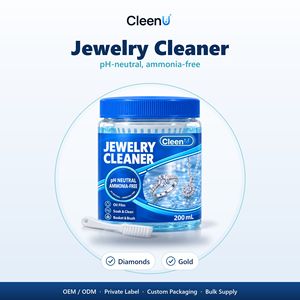 Soluzione Detergente per Gioielli 200ml Senza Ammoniaca con Cestello e Spazzola per Diamanti, Oro e Argento Sterling OEM Ingrosso - Product Image 1