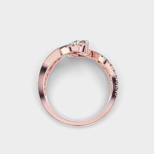 1.50 Carat Round Cut Lab Grown Diamond Bague de fiançailles 14K Solid Goldroundcutdiamond Bridal ing Fine Jewelry Fournisseur en gros - Product Image 4