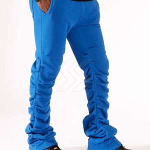 Pantalones de hombre lavados hechos a medida de estilo único 2025 pantalones de chándal apilados con logotipo personalizado para hombre - Product Image 3