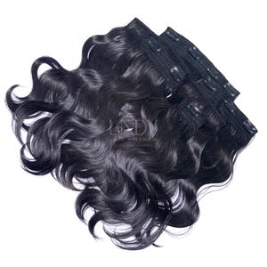 ผมมนุษย์หยักศกอัจฉริยะผมแท้100% ผมมนุษย์แบบคลิปในร่างกาย - Product Image 4