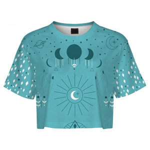 T-shirt de sport d'été à coupe ajustée pour femmes de qualité supérieure respirant haut de sport court avec manches courtes personnalisables teint uni - Product Image 3