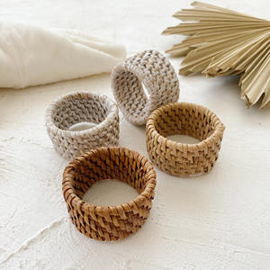 Anillos naturales para servilletas, artículos de mesa para banquetes, anillos de ratán para servilletas, suministro de fábrica - Product Image 2