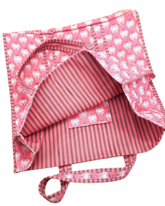 ATITHI ART Soft 100% Cotton Eco-friendly Quilted <b>Tote</b> <b>Bag</b> with Zipper Closure Customizable Logo Padded Fabric for Daily Use - Product Image 6