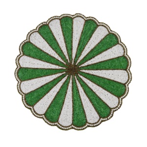 Napperon perlé rond blanc et noir de haute qualité belle conception perles acryliques tapis décoratif pour la maison ou la cuisine Style moderne - Product Image 5