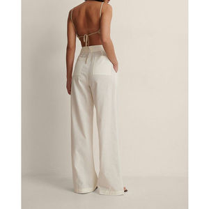 <b>Trouser</b> Blank Wide Leg Sweat <b>Pant</b> Cotton French Terry Double Waist Straight Track <b>pants</b> Flare Sweatpants Early Versatile <b>Trouser</b> - Product Image 2