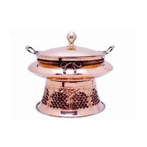 Antique Copper Metal Chafing Dish Stand Hotel Catering Service Food Warmer Pot Dinner Table Serving Dishes - Product Image 5