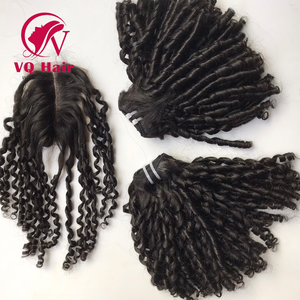 Cheap Wholesale Pixie <b>Curly</b> <b>Bundles</b> Machine Double Weft Remy Human Vietnamese Hair Glueless Wigs - Product Image 3