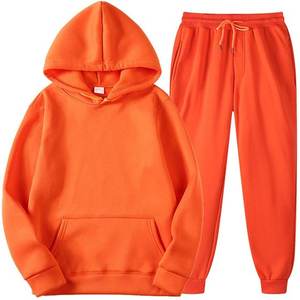 Survêtements hommes sweat à capuche + pantalon décontracté hommes survêtement vêtements de sport Fitness couleur unie mode Slim Fit ensemble à capuche à capuche - Product Image 1