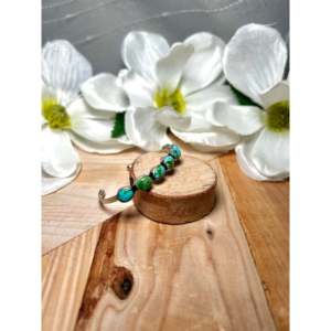 Navajo Handmade Cultural Collectible Sonoran Mountain Turquoise & Sterling Silver Cuff Bracelet - Product Image 2