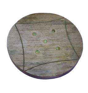 Sous-verres en bois naturel pour boissons Logo vintage personnalisé Sous-verres en bois Vaisselle Tapis Tampons antidérapants Sous-verres pour thé Ustensiles de cuisine - Product Image 1