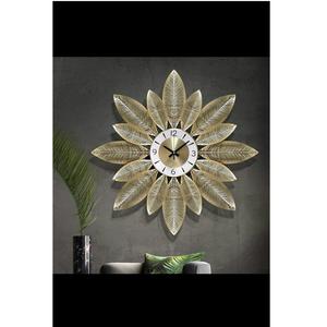 <b>Gold</b> Design Metal Large Analog Home Decor Wall Watch Handmade With High Quality & Finishing Modern Style Small & Large Peacock - Product Image 4