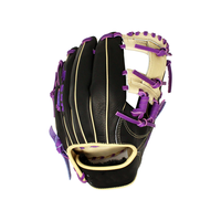 Gants de baseball professionnels pour receveur, en cuir durable, légers, pour l'intérieur et l'extérieur du terrain, forte adhérence, pour gaucher