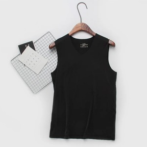 Cool Men's Cotton Tank Tops No Trace Vest Undershirt Fitness Body Shaper con diseño sin mangas para correr y Deportes - Product Image 2