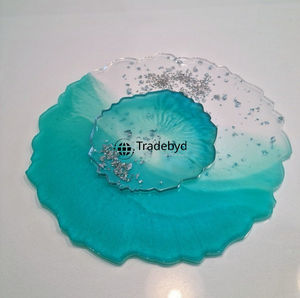 Bandeja de Resina Hecha a Mano, Vajilla Premium, Bandeja para Servir en Fiestas, Decoración del Hogar y Regalos, Tradebyd - Product Image 4