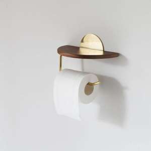 Soporte de papel de latón de inspiración antigua con artesanía fina y una opción perfecta para un ambiente rústico con un aspecto elegante y atemporal - Product Image 2