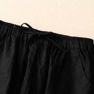 Shorts Bermuda de Algodón para Mujer, Secado Rápido, Transpirables, Cintura Elástica, Deportivos, Casuales de Verano, Largos hasta la Rodilla, con Bolsillos - Product Image 5