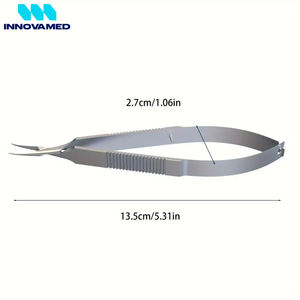 Tijeras de microresorte de acero inoxidable con agarre antideslizante de alta precisión para bordado, costura, recorte de cejas, diseño duradero afilado - Product Image 6