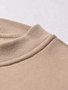 Pull en éponge polaire à logo personnalisé Vente en gros Sweat-shirt surdimensionné populaire en coton et à col ras du cou pour femmes à la mode - Product Image 3