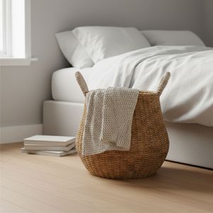 Juego de 2 Cestas Redondas GENTONG, Artesanía de Fibra de Corteza de Árbol de Plátano - Product Image 4