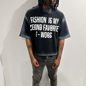 Ropa de calle con estampado Dtg, camisetas gráficas, camiseta en blanco, ropa de talla grande para hombre, camiseta de lavado ácido, camisas de gran tamaño Vintage personalizadas para hombre - Product Image 1