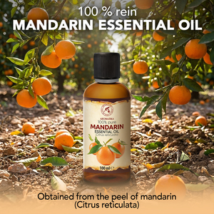 Aromatika Huile Essentielle de Zeste de Mandarine 100% Pure 100ml Distillée à la Vapeur Aromathérapie Naturelle Arôme Sucré d'Agrumes et Fruité - Product Image 1