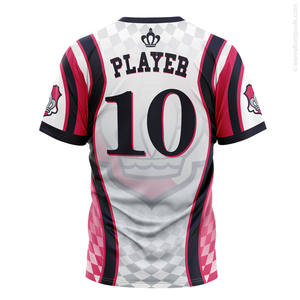 เสื้อกีฬาพิมพ์ลายสำหรับผู้หญิงดีไซน์ทีมผ้าประสิทธิภาพระบายอากาศได้ดีมีจำนวนและโลโก้ตามสั่ง - Product Image 2