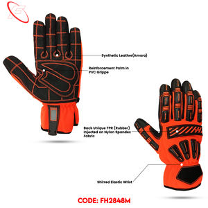 Guantes industriales antiimpacto de seguridad en cuero sintético (Amara) Guantes mecánicos de impacto TPR con máxima protección para hombres - Product Image 2