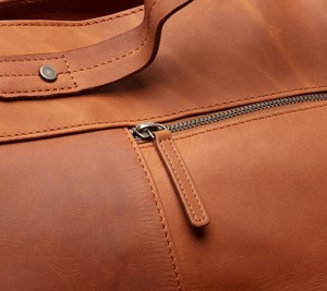 Sac fourre-tout multifonctionnel en cuir véritable, grand et léger, sac de voyage pour homme, sac de week-end, sacoche pour ordinateur portable, sac à bandoulière vintage - Product Image 4